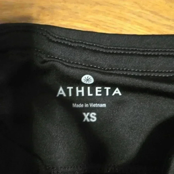 Athleta Black & White Stripped Capri Leggings XS - Picture 2 of 3